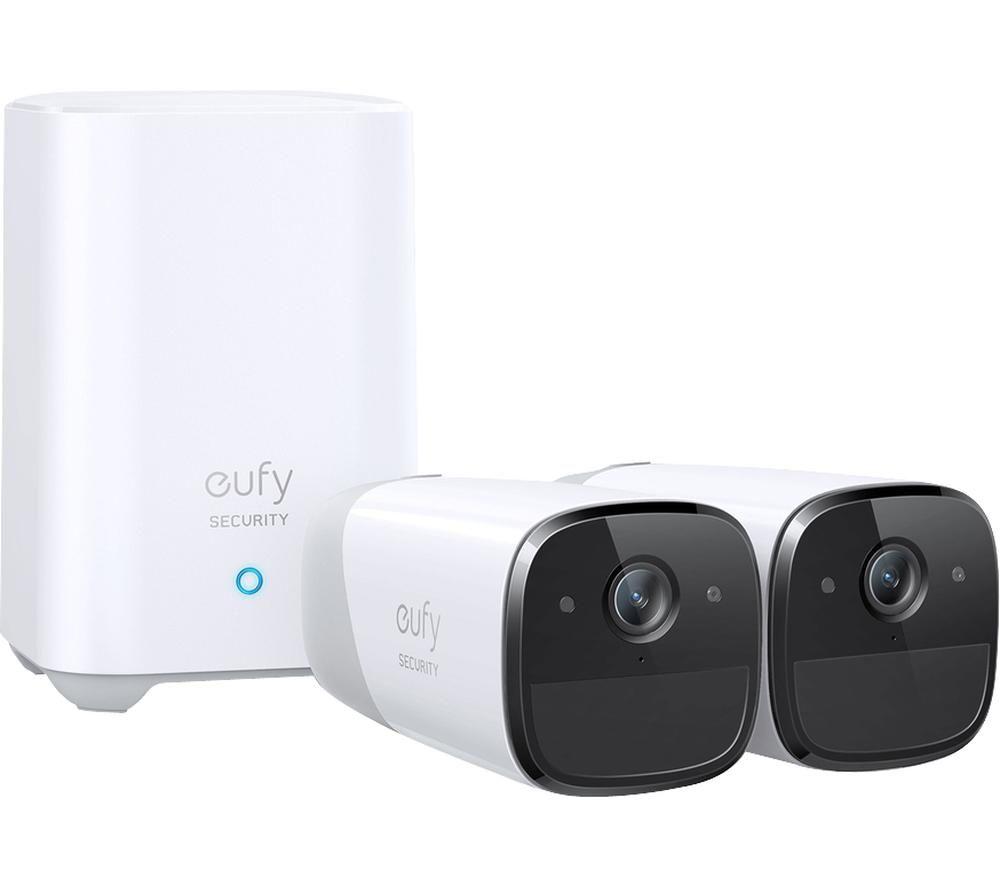 EUFY eufyCam 2 Pro 2K WiFi Security Camera System - 2 Cameras, White