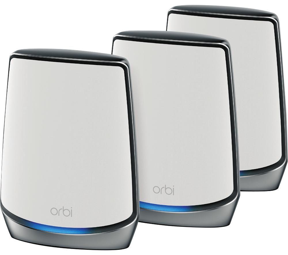 NETGEAR Orbi RBK853 Whole Home WiFi System - Triple Pack, White