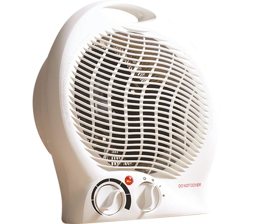 Daewoo HEA1338 Portable Hot & Cool Fan Heater - White