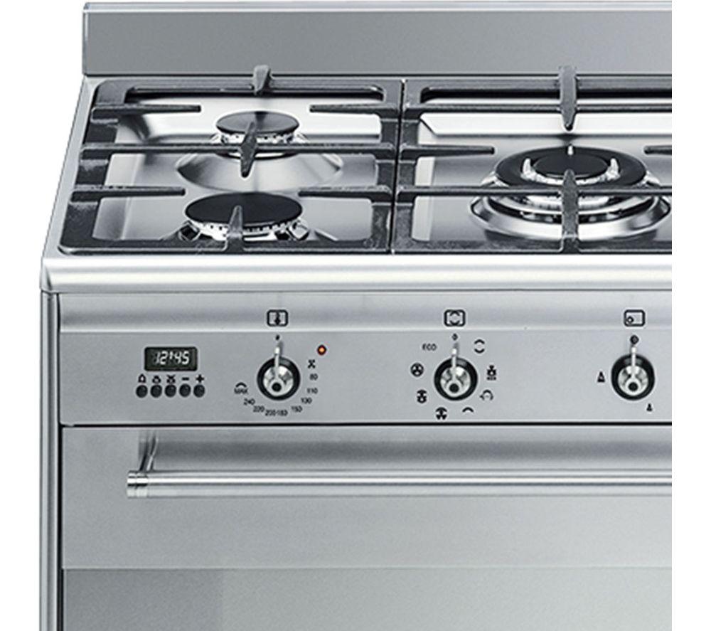 SMEG SUK91MFX9 Concert 90 cm Dual Fuel Range Cooker - Stainless Steel image number 2 of 4