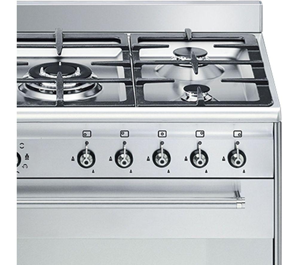 SMEG SUK91MFX9 Concert 90 cm Dual Fuel Range Cooker - Stainless Steel image number 3 of 4
