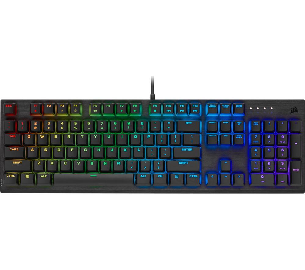 CORSAIR K60 RGB PRO Mechanical Wired Gaming Keyboard – CHERRY MV Linear Switches – Durable Aluminum Frame – iCUE Compatible – QWERTY UK – PC, Mac, Xbox – Black