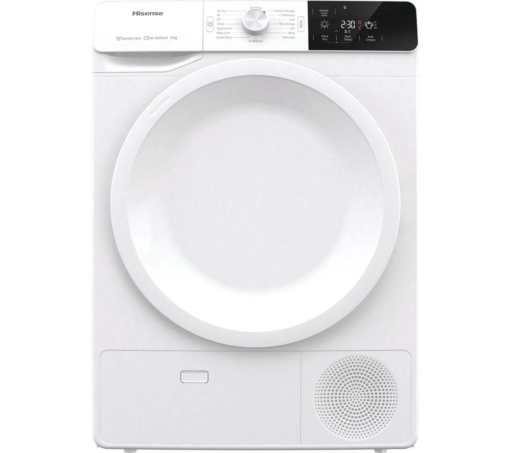 Buy HISENSE DCGE801 8 kg Condenser Tumble Dryer White Currys