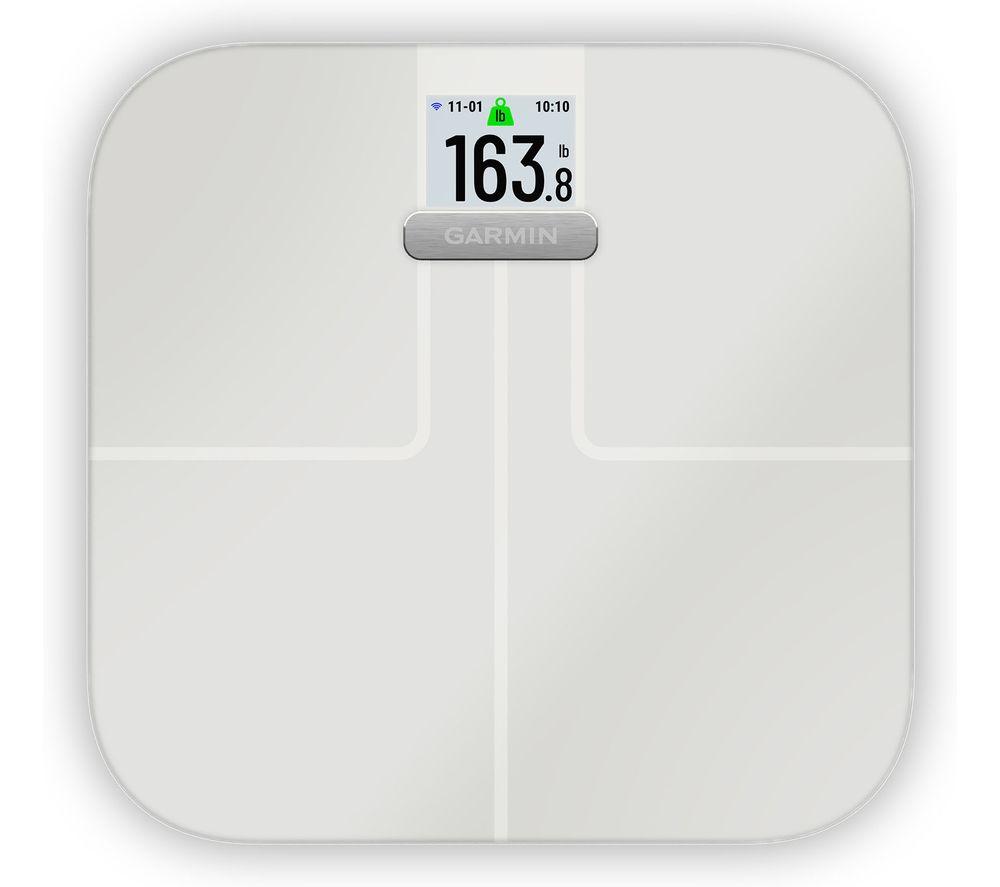 Garmin Index S2 Smart Scale, Wireless Connectivity Scale, Measure Body Fat, Measure Muscle, Measure Bone Mass, Measure Water and more, White