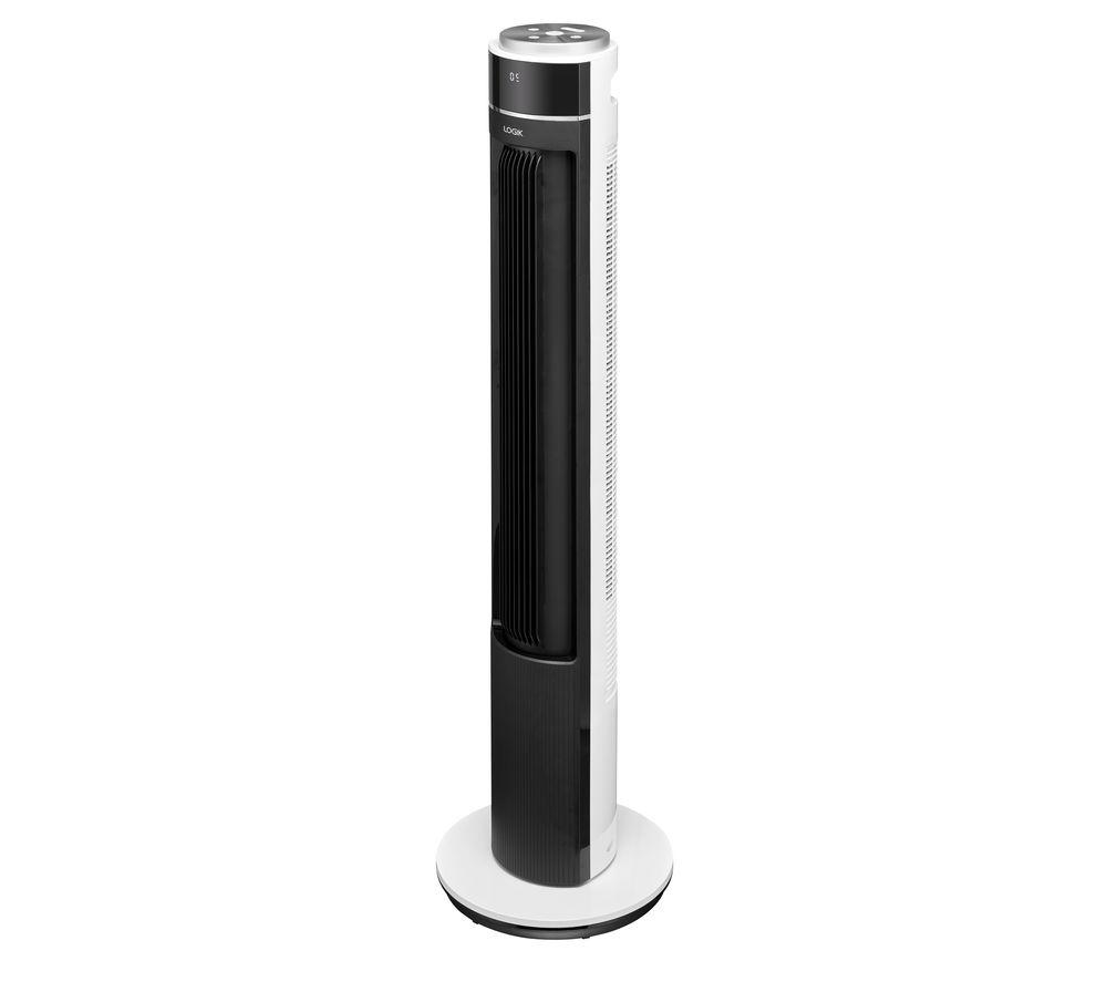 LOGIK LTFDCB21 Portable Tower Fan - Black & White, White,Black