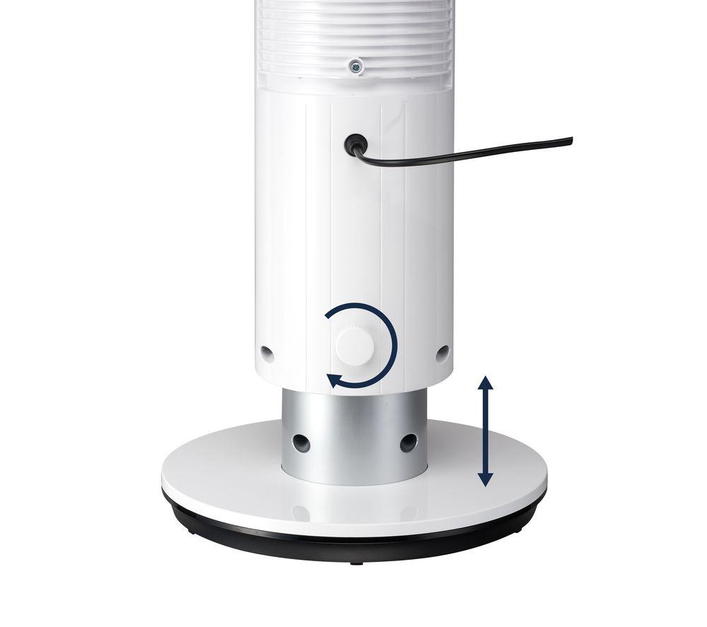 LOGIK LTFDCB21 Portable Tower Fan - Black & White image number 4 of 6
