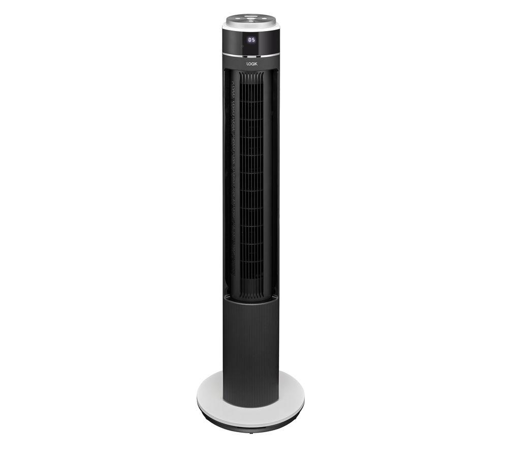 LOGIK LTFDCB21 Portable Tower Fan - Black & White image number 5 of 6