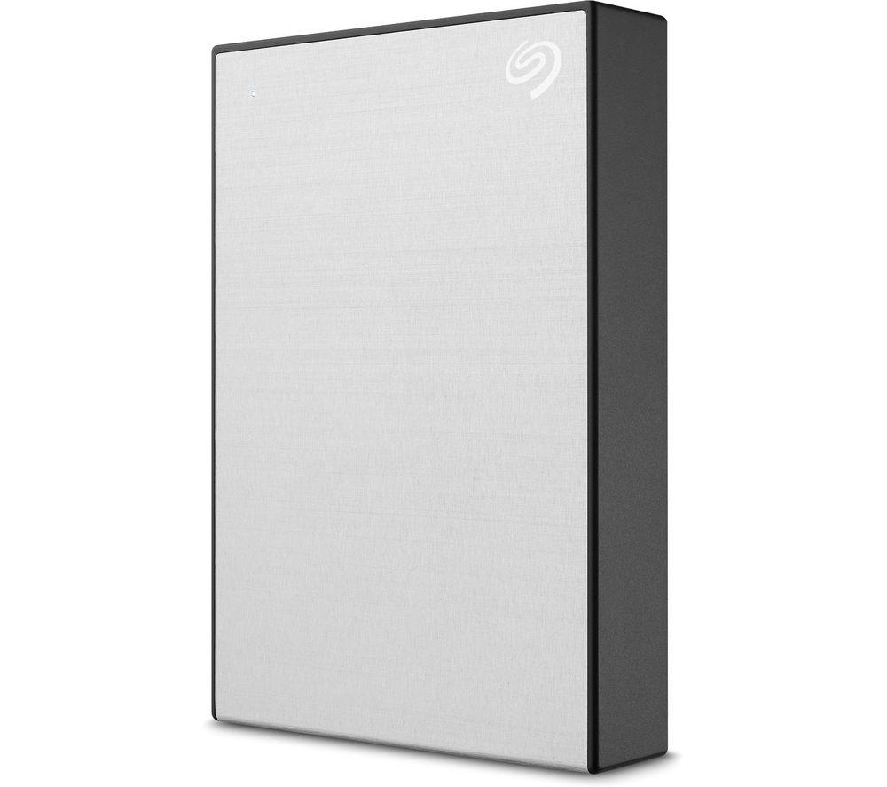 Image of SEAGATE One Touch Portable Hard Drive - 4 TB, Silver, Silver/Grey
