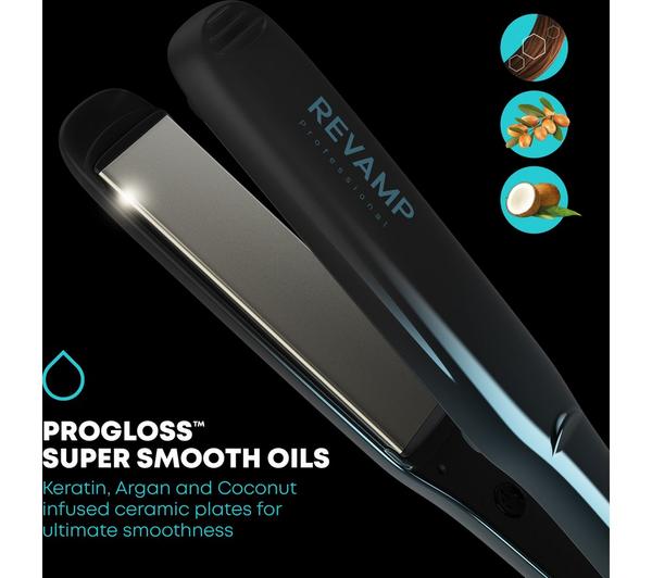 REVAMP Progloss Ultra X Shine ST-2000 Hair Straightener - Black image number 2