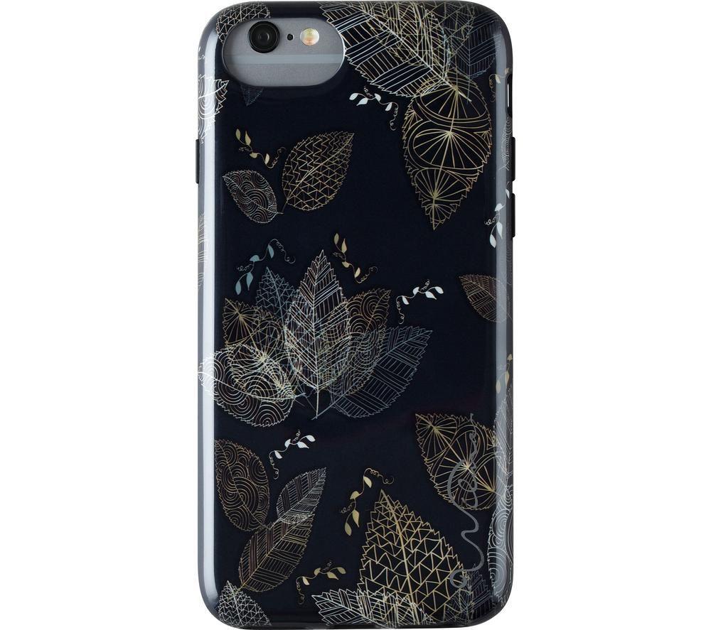 Image of WILMA Midnight Shine Leaf Lines iPhone 6 / 6s / 7 / 8 / SE Case - Black, Black
