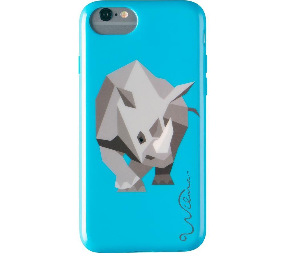 Image of WILMA Electric Savanna Rhino iPhone X / XS Case - Blue, Blue