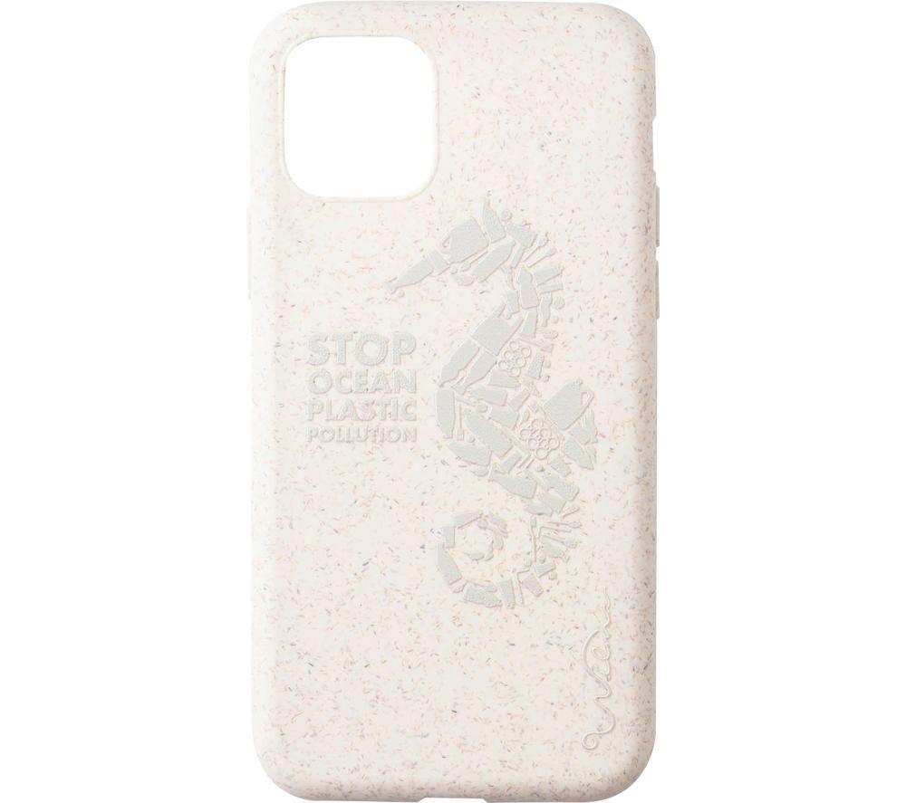 Image of WILMA Stop Ocean Plastic Pollution Seahorse iPhone 11 Pro Case - Cream, Cream