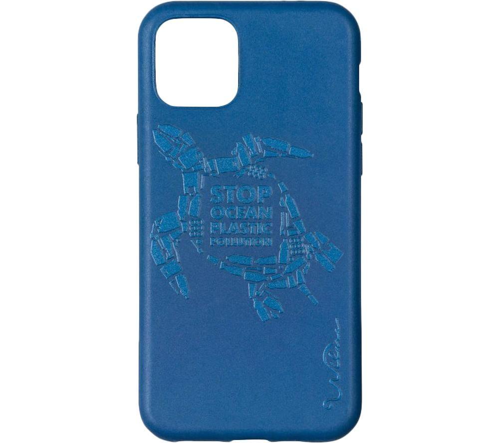 Image of WILMA Stop Ocean Plastic Pollution Turtle iPhone 11 Pro Case - Blue, Blue