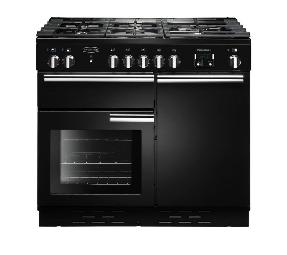 RANGEMASTER Professional+ PROP100NGFGB Gas Range Cooker - Black & Chrome