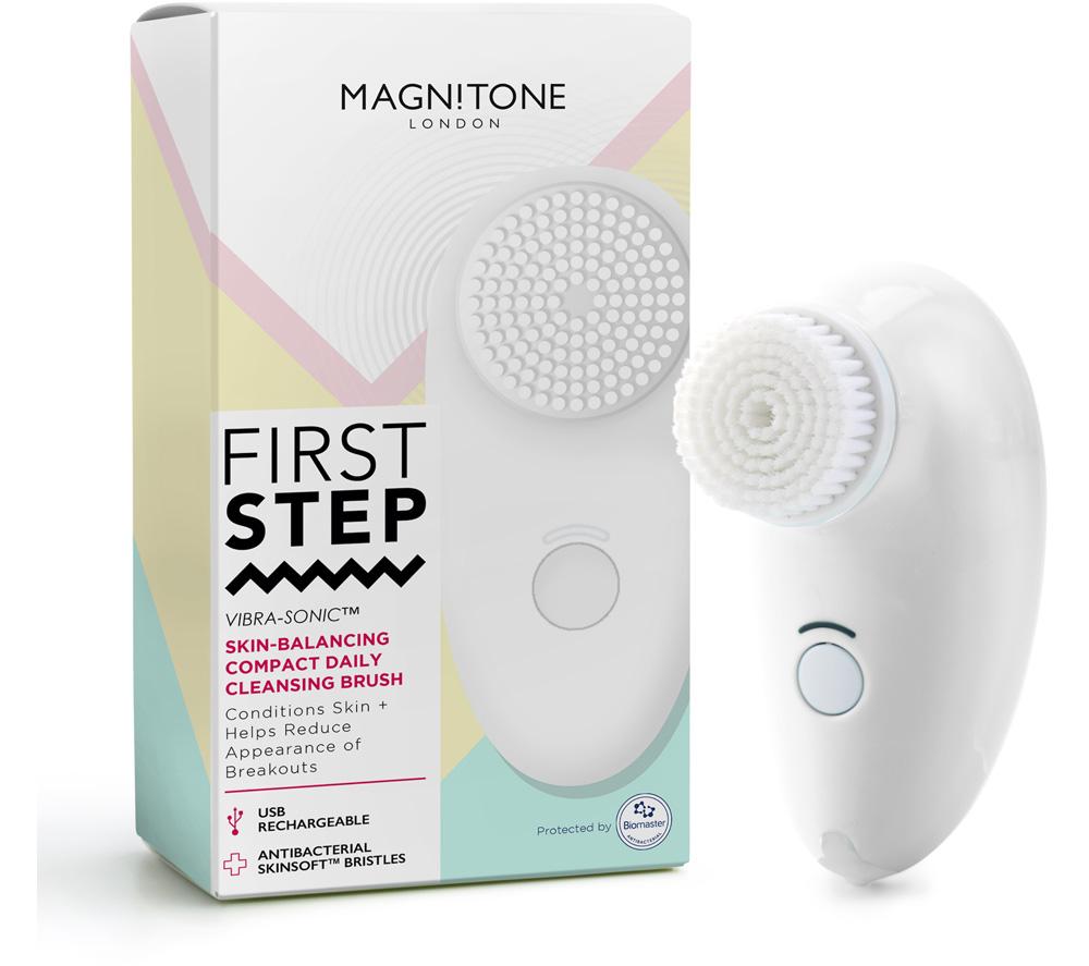 MAGNITONE First Step MF01W Facial Cleansing Brush - White, White
