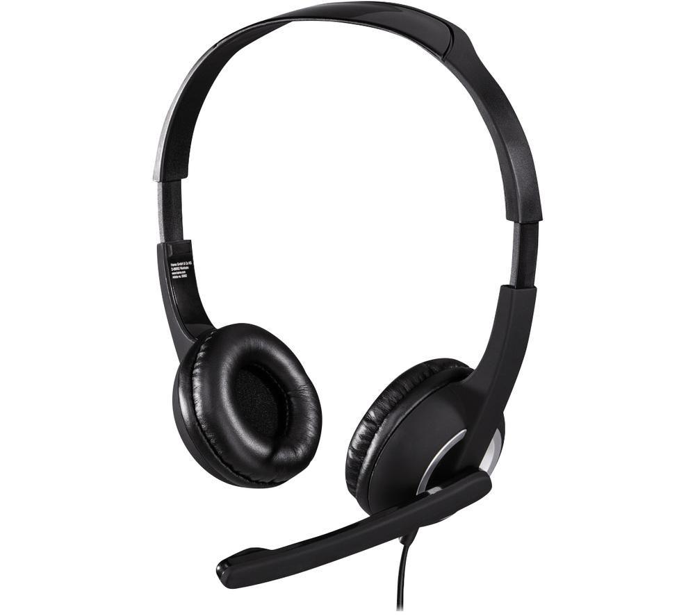 Image of HAMA HS-P150 Headset - Black & Silver, Black,White