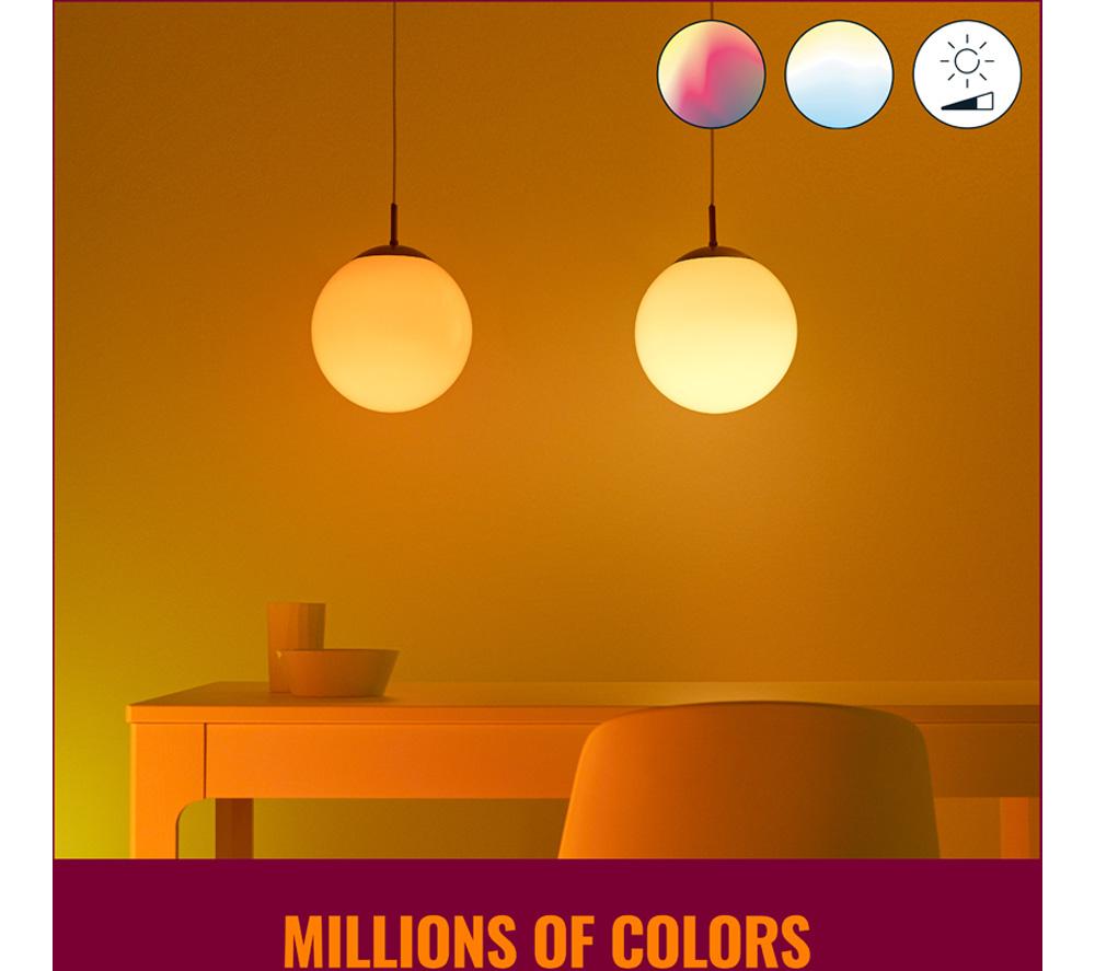 WIZ White & Colour Ambiance Smart LED Candle Bulb - A60, E27, Twin Pack image number 6 of 19