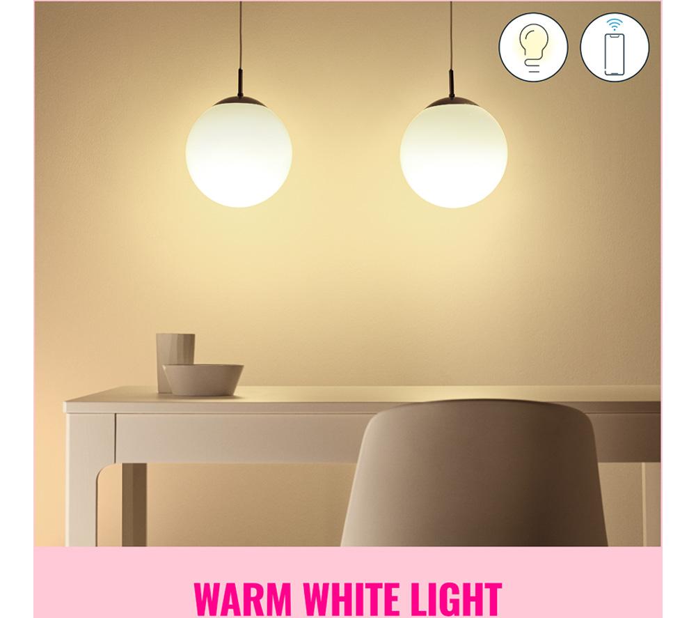 WIZ White & Colour Ambiance Smart LED Candle Bulb - A60, E27, Twin Pack image number 8 of 19