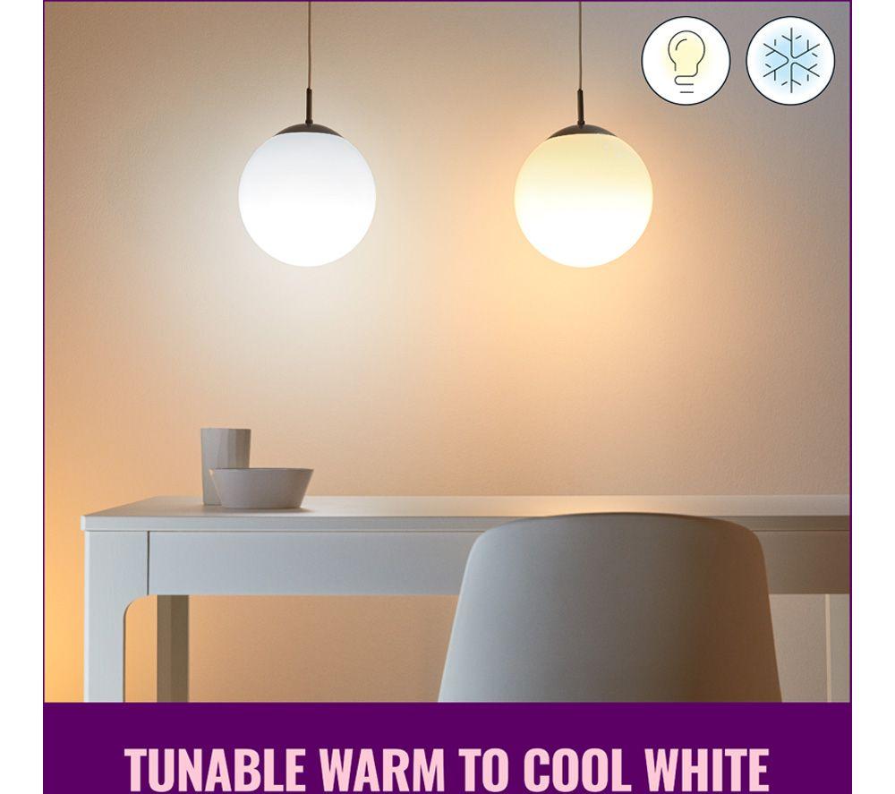 WIZ White & Colour Ambiance Smart LED Candle Bulb - A60, E27, Twin Pack image number 17 of 19
