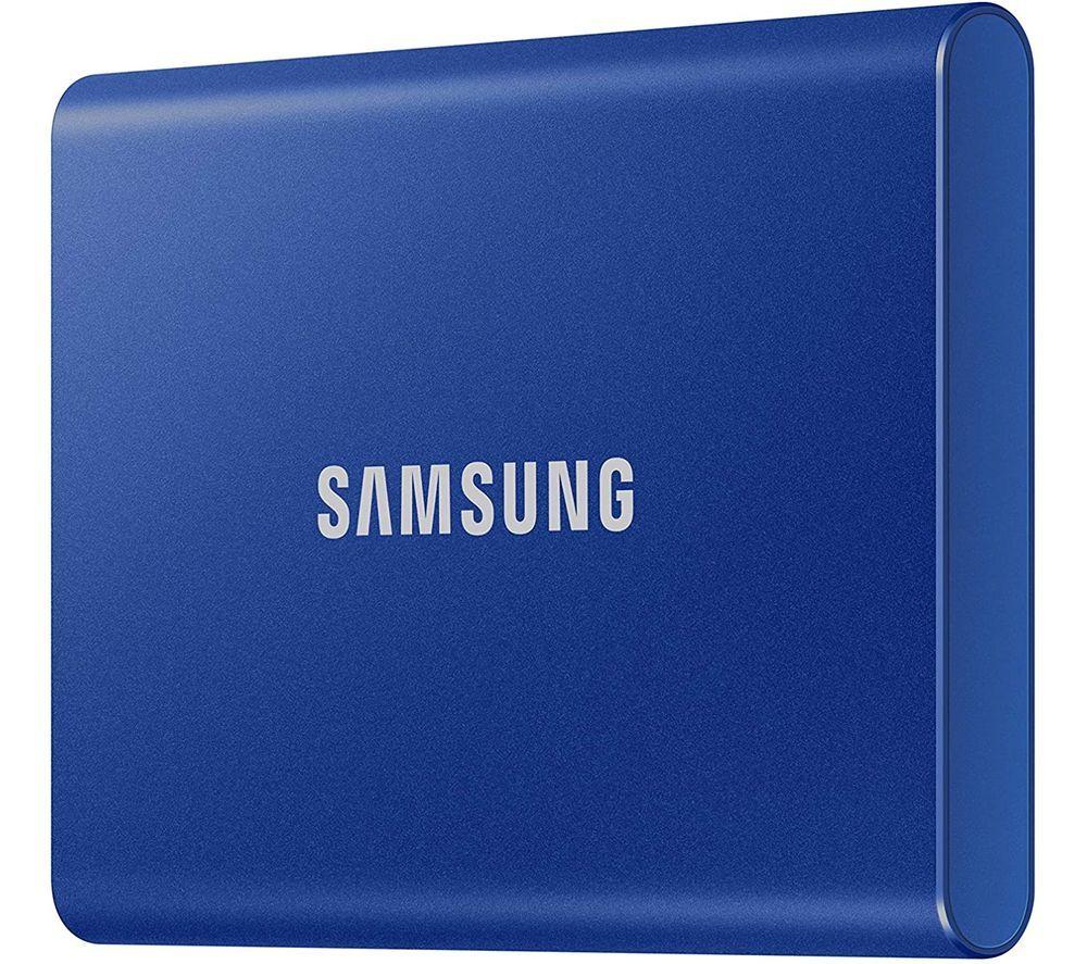 Image of SAMSUNG T7 Portable External SSD - 500 GB, Blue, Blue