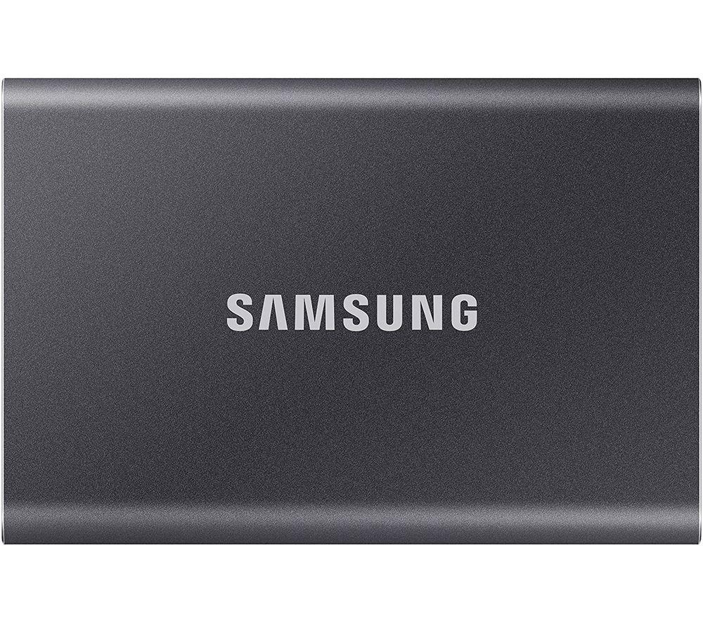 Image of SAMSUNG T7 Portable External SSD - 500 GB, Grey, Silver/Grey