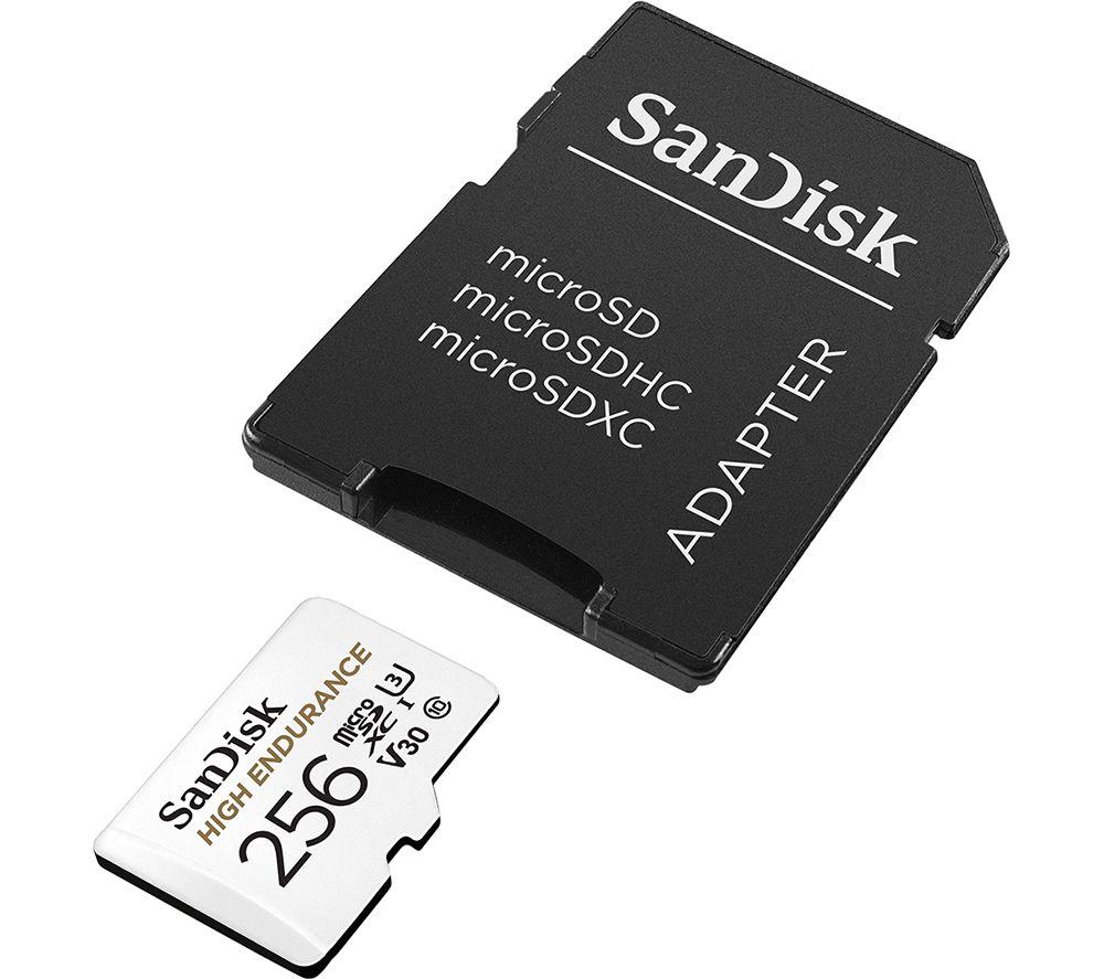 SANDISK High Endurance Class 10 microSDXC Memory Card - 256 GB image number 2 of 4