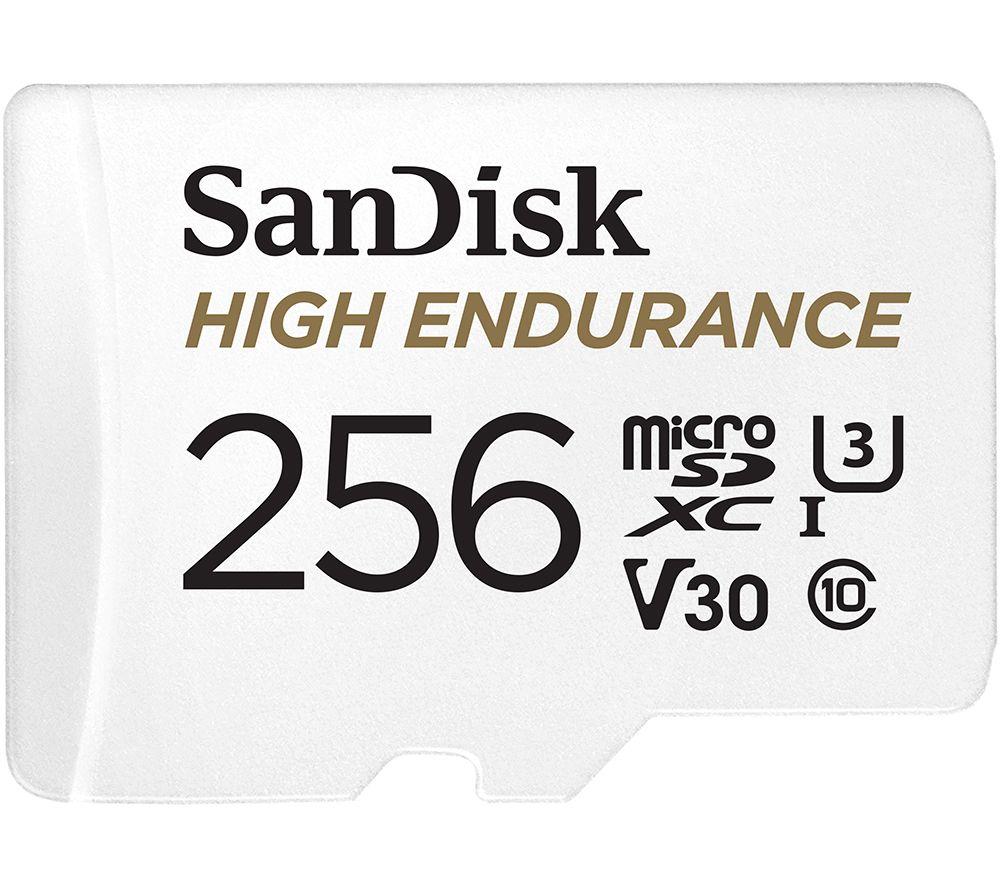 SANDISK High Endurance Class 10 microSDXC Memory Card - 256 GB image number 3 of 4
