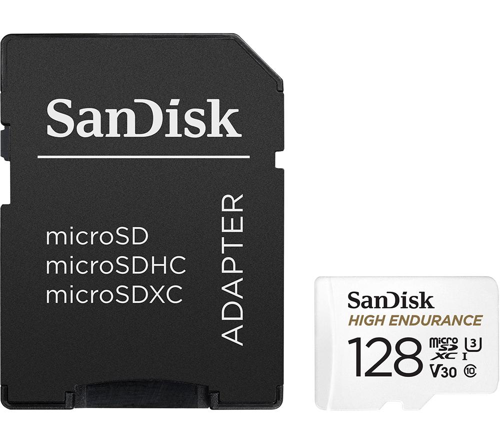 SANDISK High Endurance Class 10 microSDXC Memory Card - 128 GB