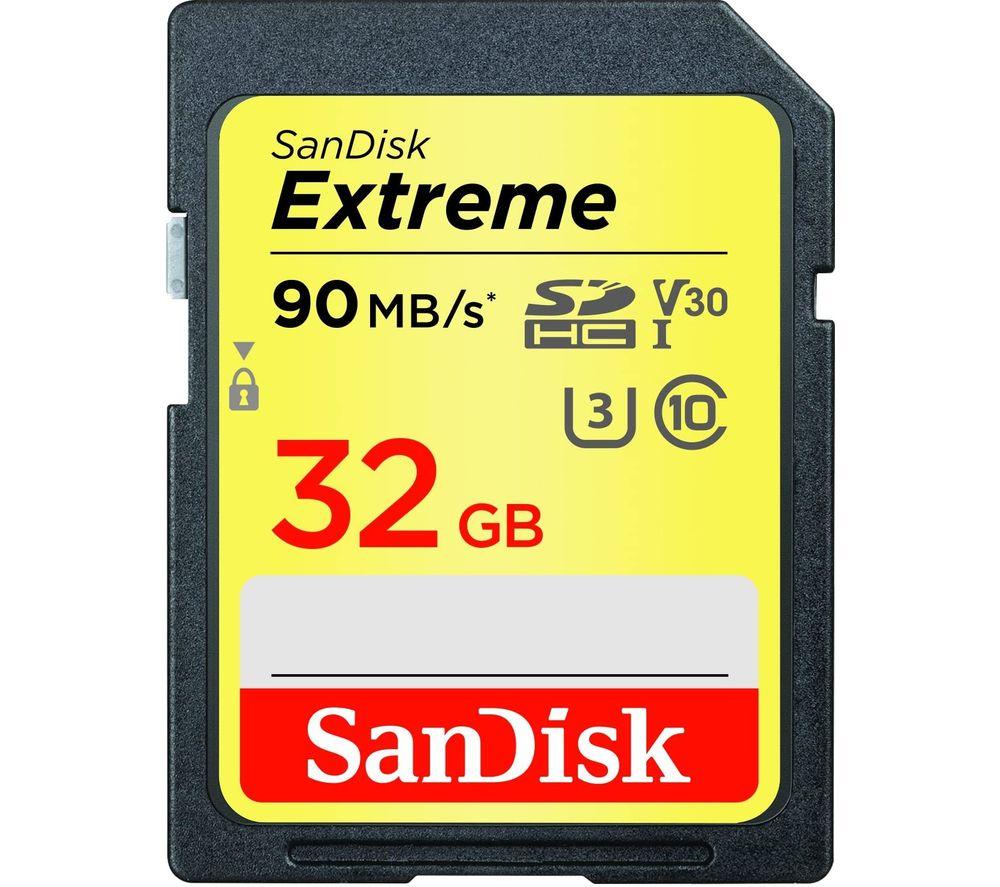 SanDisk Extreme SDSDXVE-032G-GNCIN 32 GB SDHC Class 10 U3 V30 Memory Card , yellow