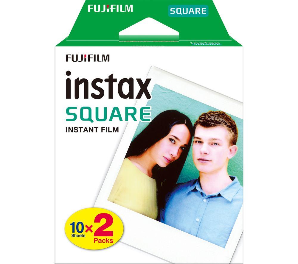 instax SQUARE film 20 shot pack, white Border - contains 2 x 10 shot cartridges