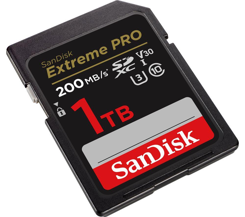SANDISK Extreme Pro Class 10 SDXC Memory Card - 1 TB image number 2 of 3