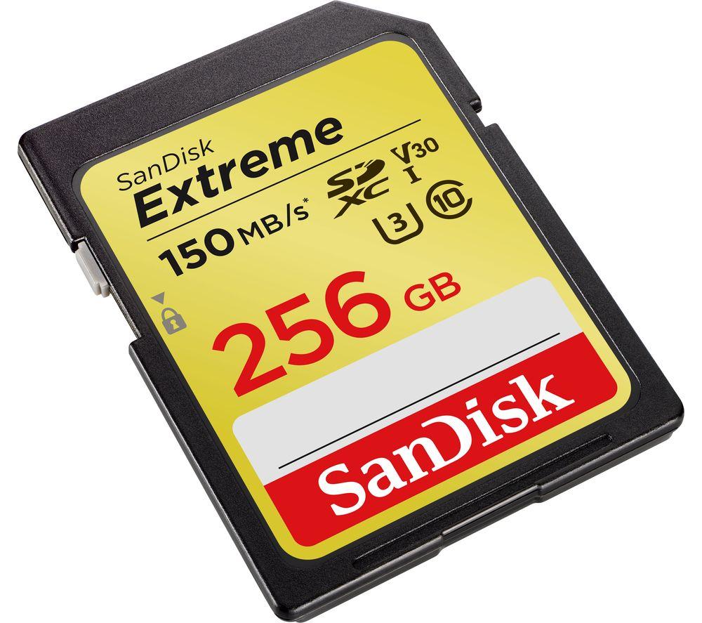 SANDISK Extreme Class 10 SDXC Memory Card - 256 GB