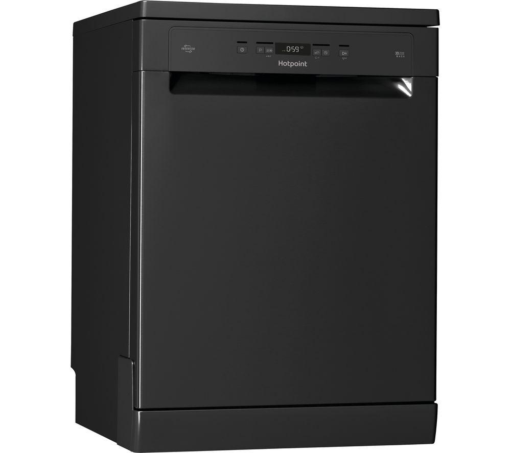 HOTPOINT HFC 3C26 WC B UK Full-size Dishwasher – Black, Black