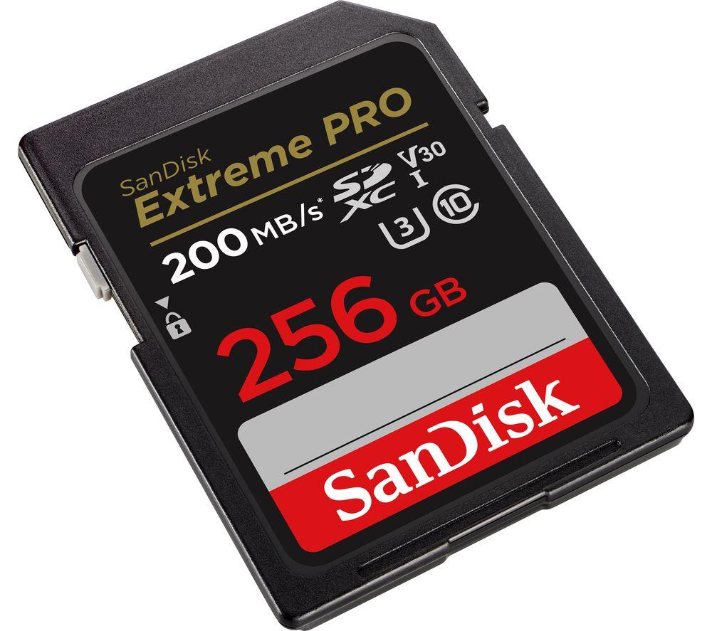 SANDISK Extreme Pro Class 10 SDXC Memory Card - 256 GB image number 2 of 3