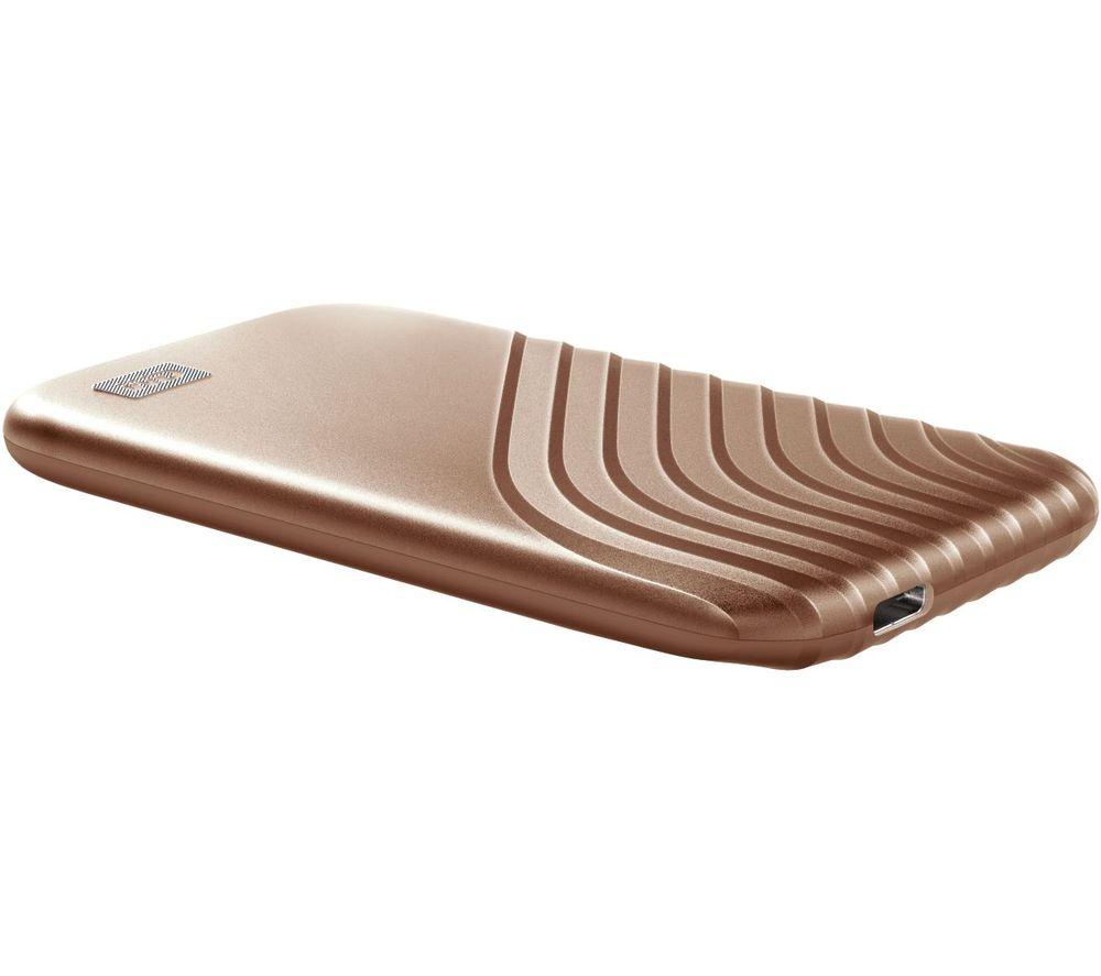 Buy WD My Passport Portable External SSD 500 GB, Gold Currys - Main Image