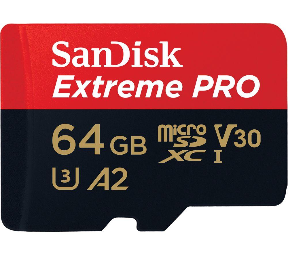 SANDISK Extreme Pro Class 10 microSDXC Memory Card - 64 GB