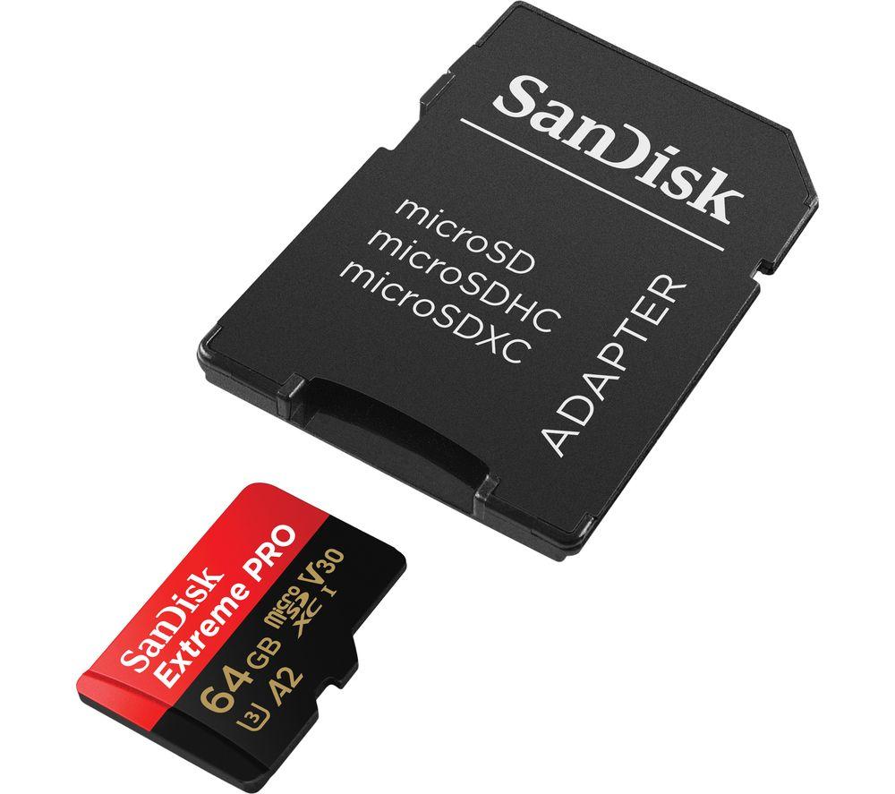 SANDISK Extreme Pro Class 10 microSDXC Memory Card - 64 GB image number 3 of 4