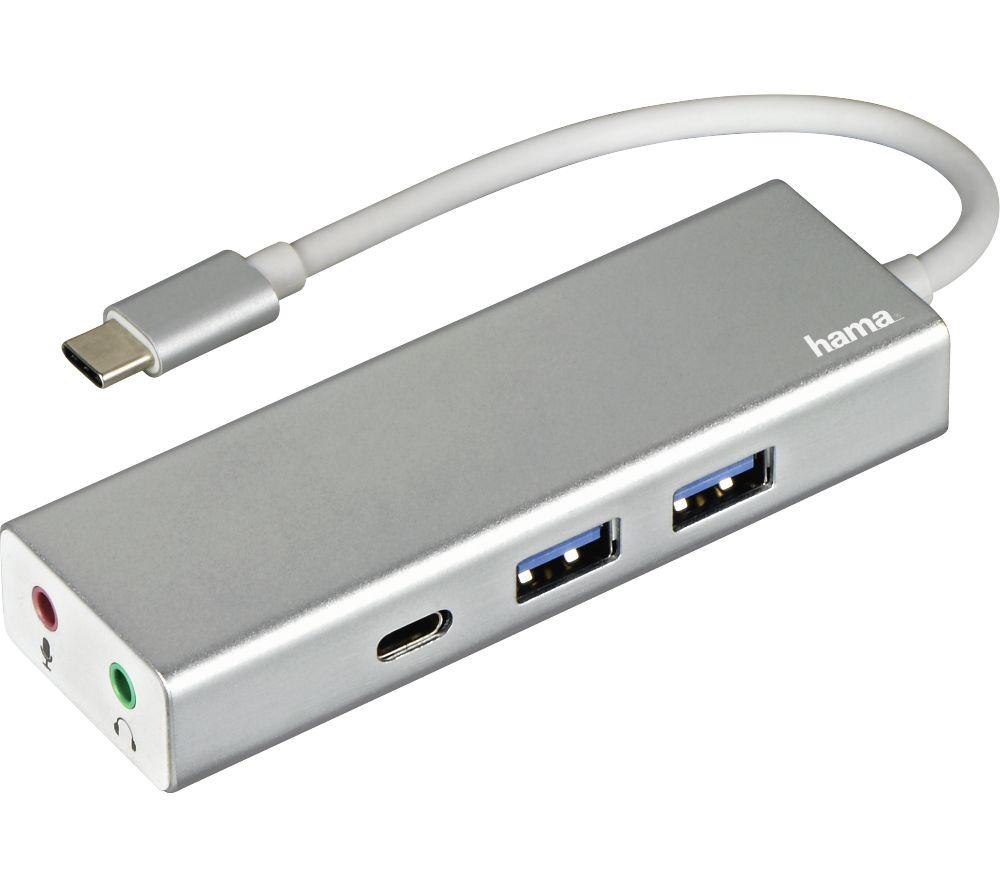 Image of HAMA Aluminium USB-C 3-port Connection Hub
