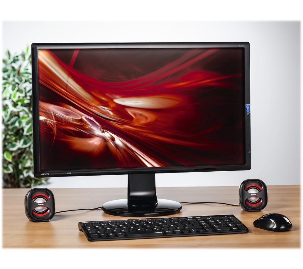 HAMA Sonic Mobil 183 Laptop Speakers - Black & Red image number 2 of 3
