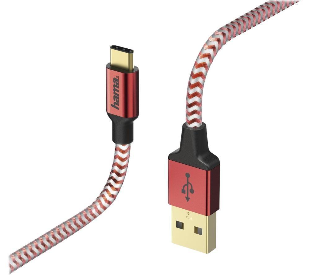 Buy HAMA Prime Line Reflective USB to USB TypeC Cable 1.5 m, Red