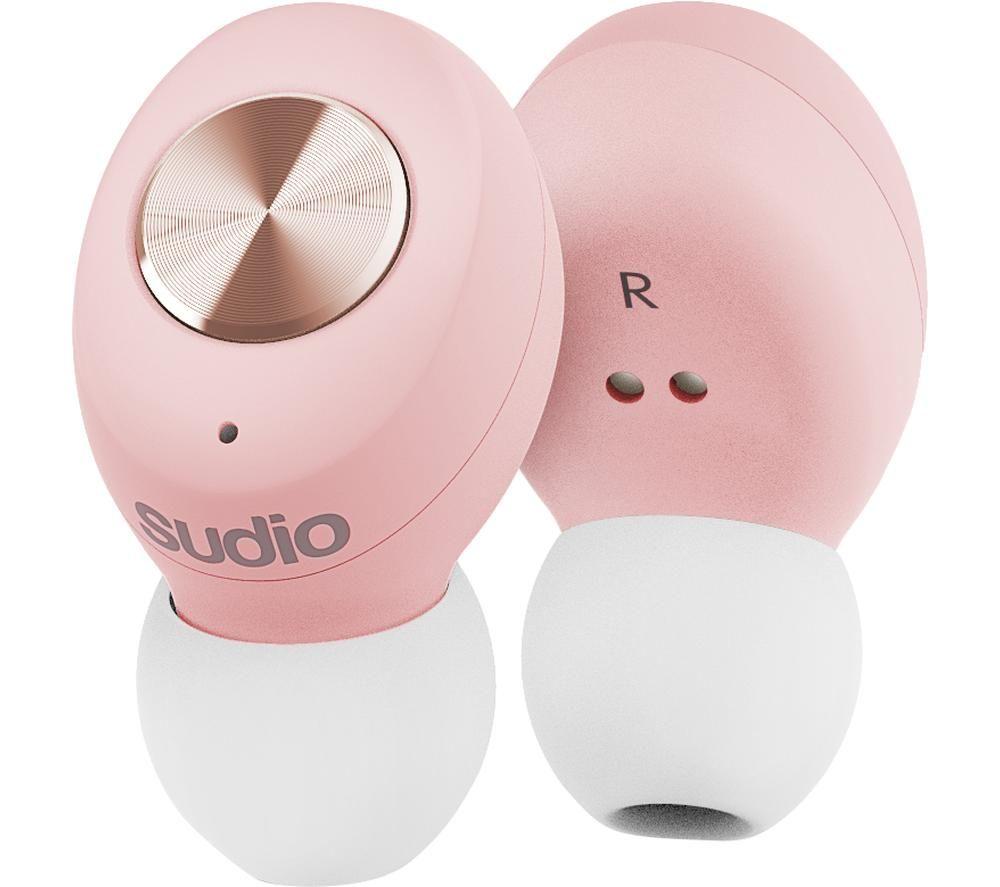 Sudio Tolv truly wireless earphones in pink Pink