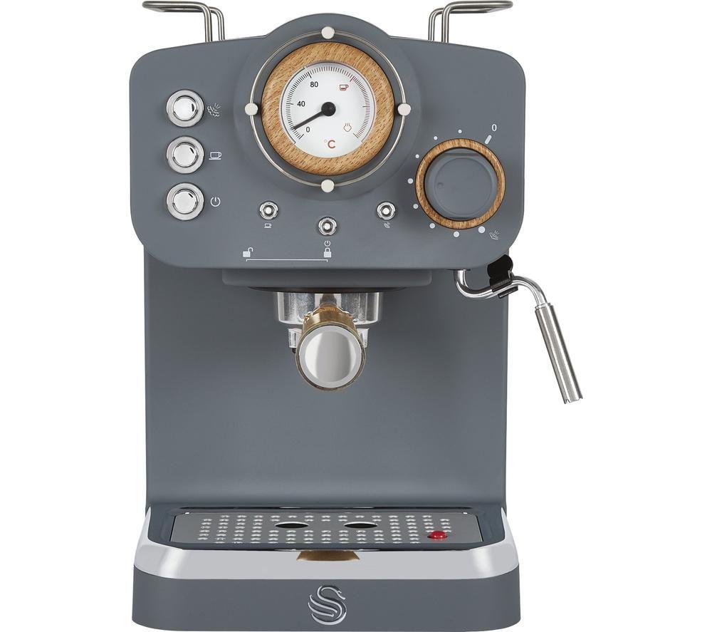 SWAN Nordic Pump Espresso SK22110GRYN Coffee Machine - Grey, Silver/Grey