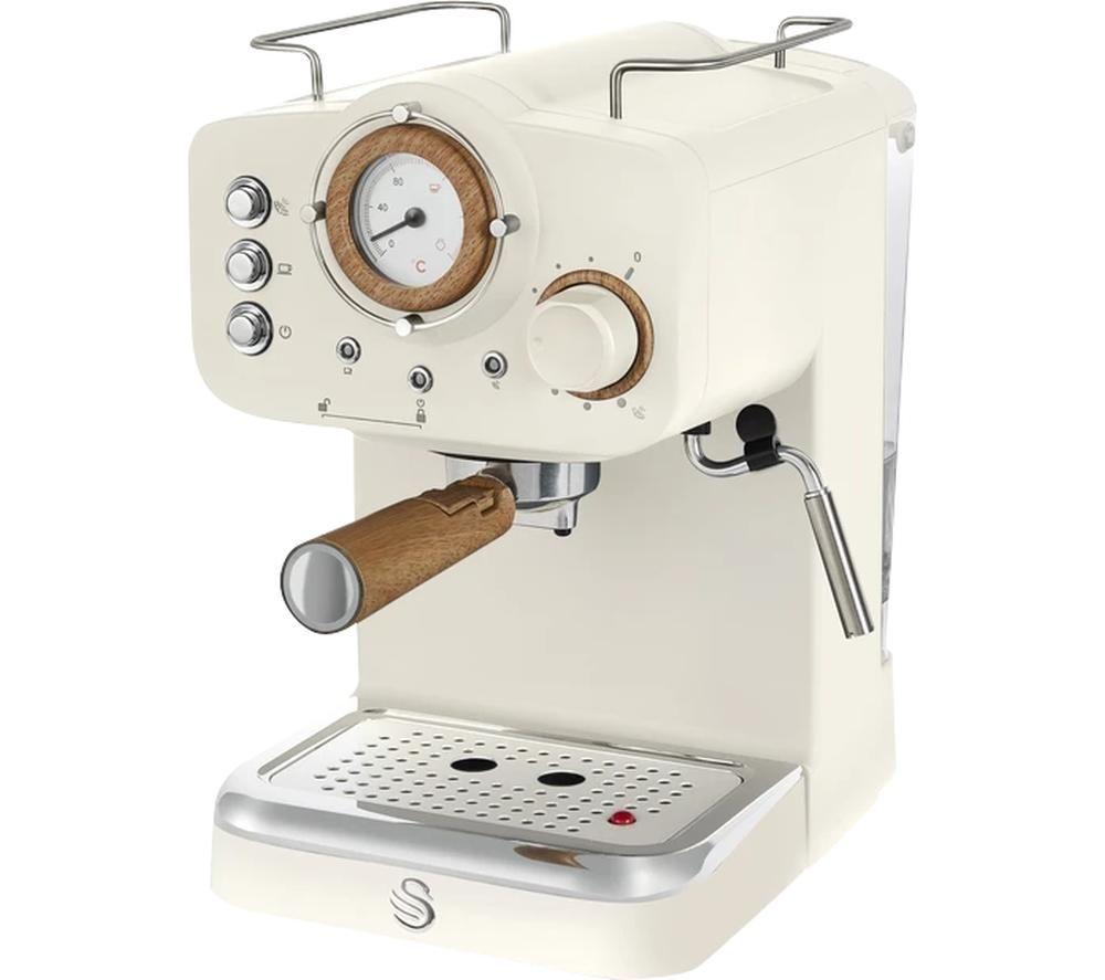 SWAN Retro Pump Espresso SK22110WHTN Coffee Machine - White