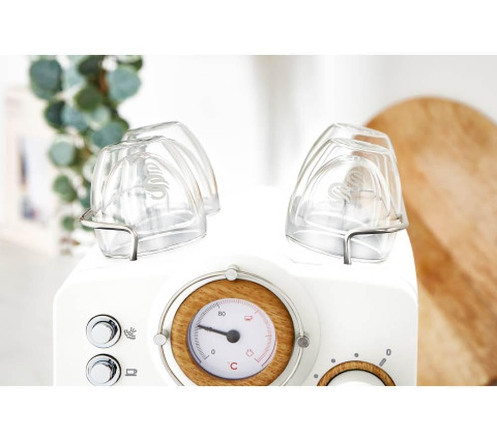 SWAN Retro Pump Espresso SK22110WHTN Coffee Machine - White image number 6 of 7
