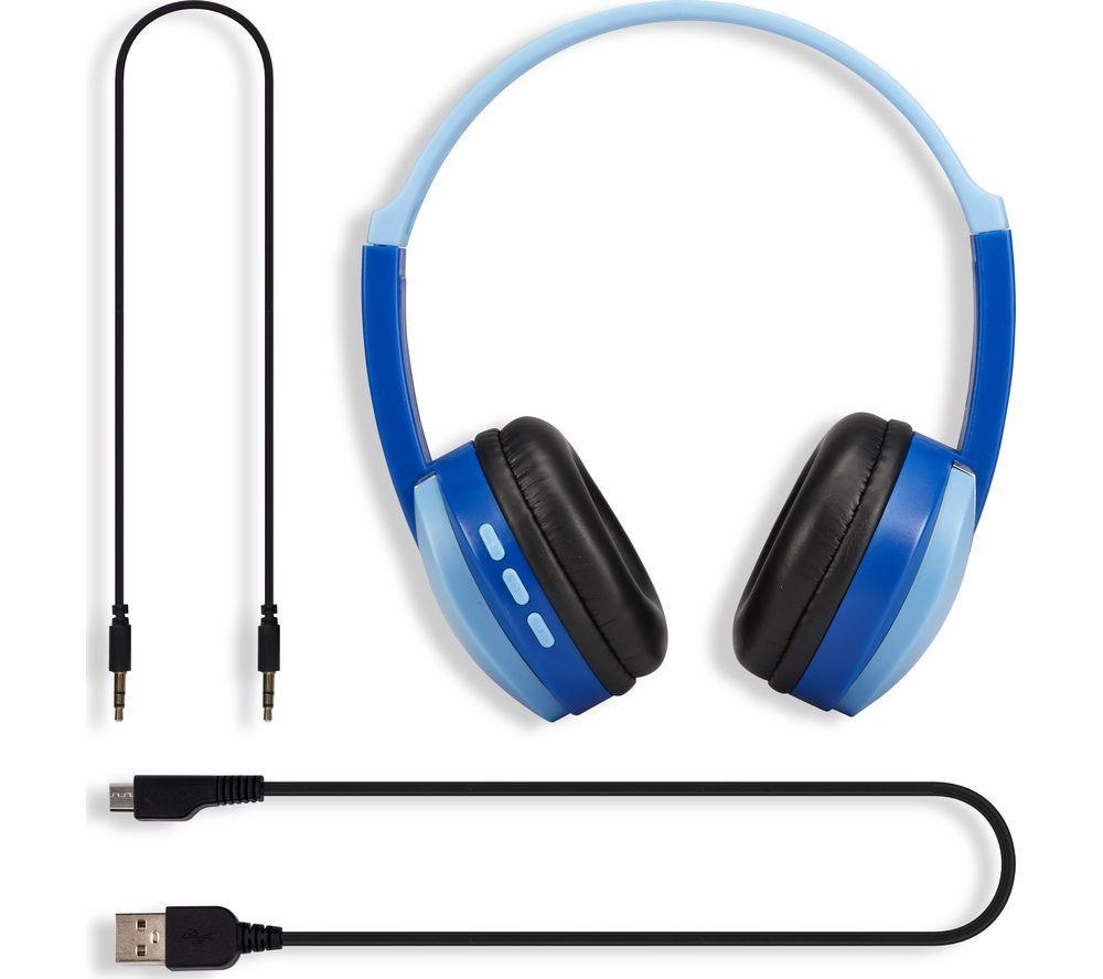 GROOV-E KIDZ Wireless Bluetooth Kids Headphones with Functions Control Blue image number 6 of 7