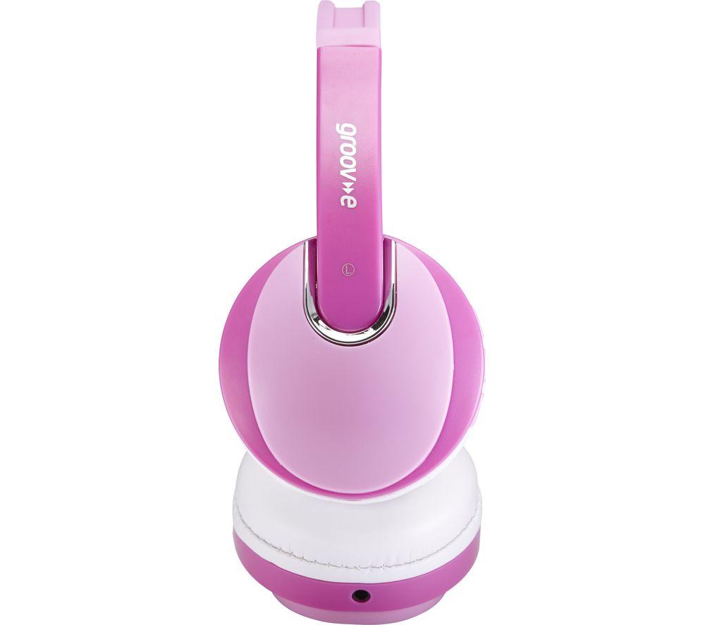 GROOV-E KIDZ Wireless Bluetooth Kids Headphones with Functions Control Pink image number 4 of 7