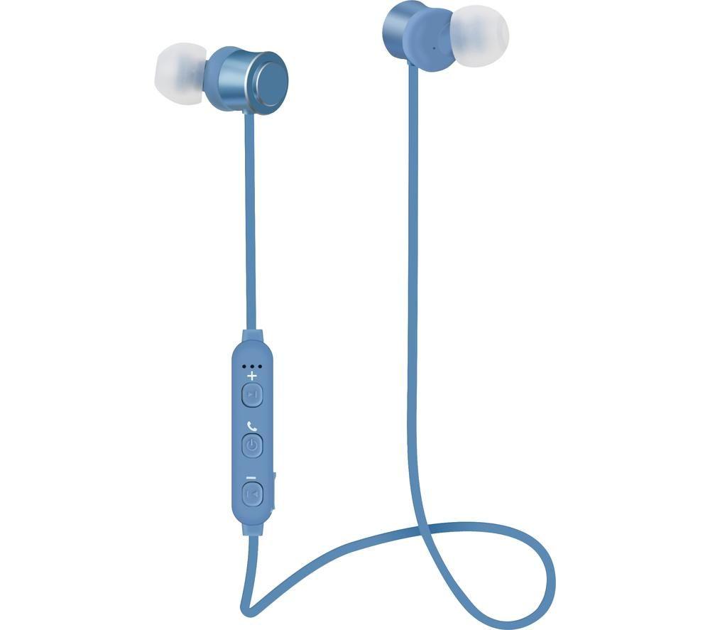 GROOV-E Metal Buds Wireless Bluetooth Earphones - Blue, Blue