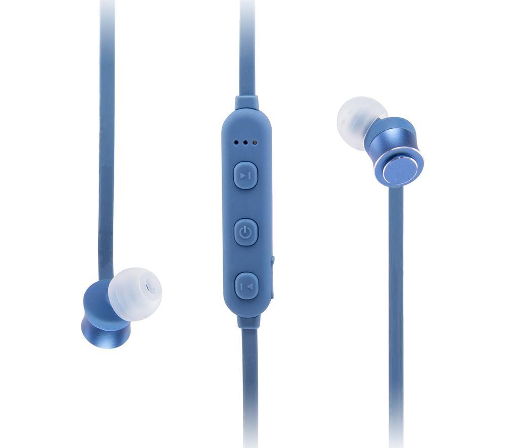 GROOV-E Metal Buds Wireless Bluetooth Earphones - Blue image number 4 of 4