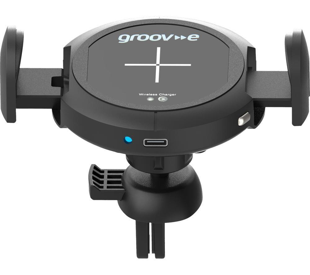 Image of GROOV-E GVWM6 Wireless Car Charging Holder - Black, Black