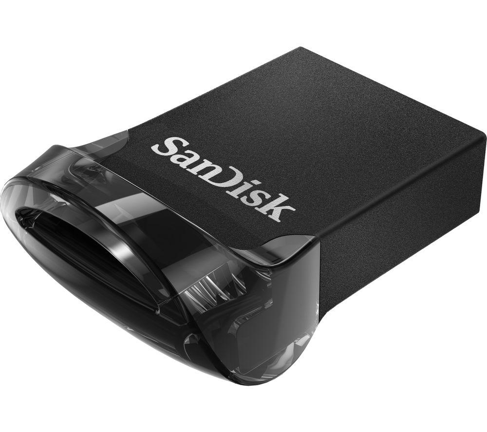 Image of SANDISK Ultra Fit USB 3.1 Memory Stick - 256 GB, Black, Black